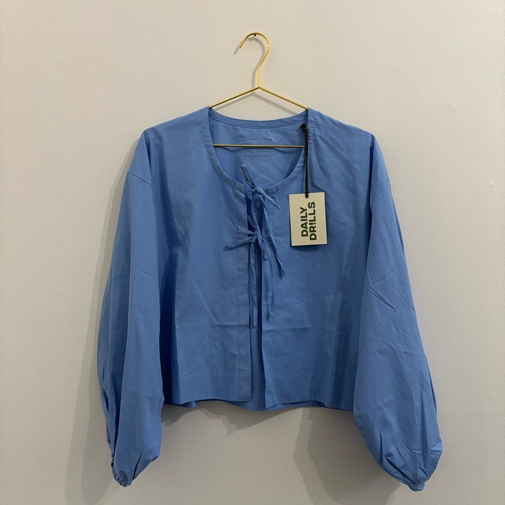 NWT Daily Drills Poplin Tie Top XS/S